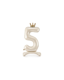 Globo Foil Pie Numero 5 Crema 84cm ***OFERTA DTO NO ACUMULABLE