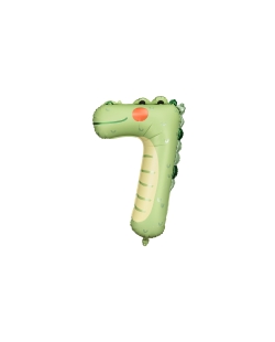 Globo Foil Numero 7 Cocodrilo 56X85cm ***OFERTA DTO NO ACUMULABLE