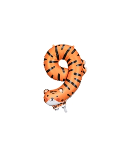 Globo Foil Numero 9 Tigre 64X87cm ***OFERTA DTO NO ACUMULABLE