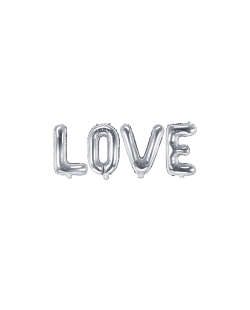 Globo Foil Love Plata 140X35cm ***OFERTA DTO NO ACUMULABLE