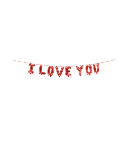Globo Foil I Love You Rojo 260X40cm ***OFERTA DTO NO ACUMULABLE