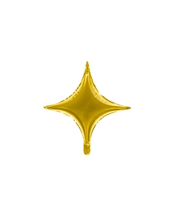 Globo Foil Estrella 4 Puntas Oro 45cm ***OFERTA DTO NO ACUMULABLE