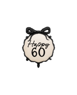 Globo Foil Elegante Happy 60 47 X 45cm ***OFERTA DTO NO ACUMULABLE