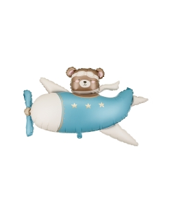 Globo Foil Oso Avion Azul Claro 94X61cm ***OFERTA DTO NO ACUMULABLE