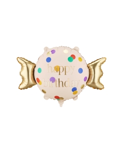 Globo Foil Caramelo Happy Bday 61X37cm ***OFERTA DTO NO ACUMULABLE