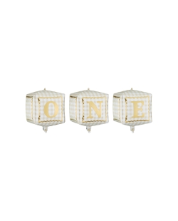 Globos Foil Cubos One 34X36cm ***OFERTA DTO NO ACUMULABLE
