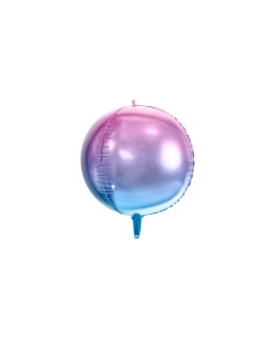 Globo Foil Esfera Ombre Violeta Y Azul 35cm ***OFERTA DTO NO ACUMULABLE