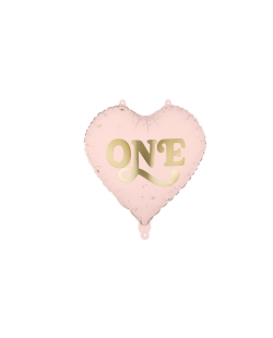 Globo Foil Corazon One Rosa Claro 45cm ***OFERTA DTO NO ACUMULABLE