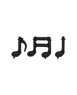 Globos Foil Notas Musicales 23-55X50cm ***OFERTA DTO NO ACUMULABLE