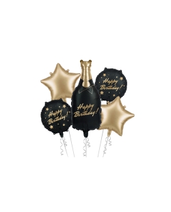 Buque Globos Foil Botella Happy Bday ***OFERTA DTO NO ACUMULABLE