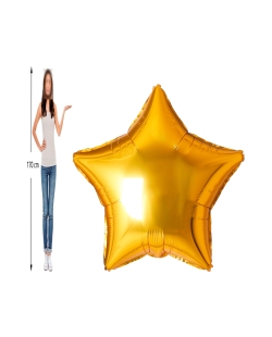 1,7m Jumbo Estrella Foil Oro 170cm / 68 pulgadas