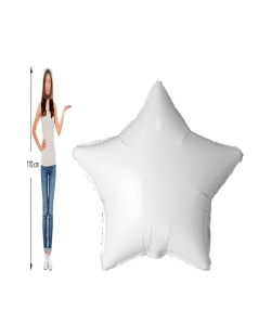 1,7m Jumbo Estrella Foil Blaco 170cm / 68 pulgadas