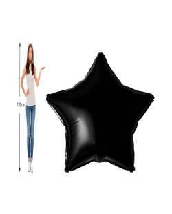 1,7m Jumbo Estrella Foil Negro 170cm / 68 pulgadas