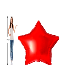 1,7m Jumbo Estrella Foil Rojo 170cm / 68 pulgadas