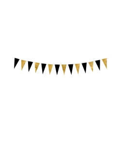 Banderin Oro / Negro 2,15m ***OFERTA DTO NO ACUMULABLE