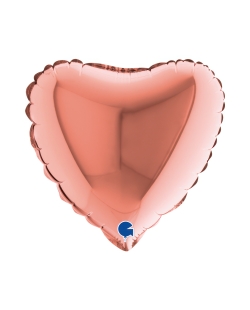 9/23cm Mini Corazon Rosa Oro 