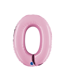 Mini Auto-Inflable Numero 0 Rosa Pastel 23X31cm