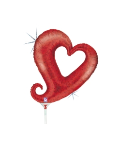 Mini Forma Corazon Hueco Rojo 32X30cm