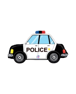 Forma Coche Policia 80 X 43cm (0,038m3)