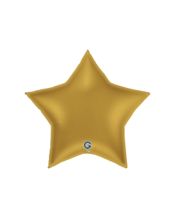 Jumbo Estrella Oro Satin 86X81cm Pkg