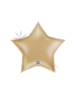 Jumbo Estrella Hologr.Multc. 81cm Pkg