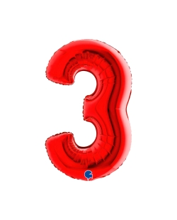 Forma Numero 3 Rojo 57X94cm (0,056m3)