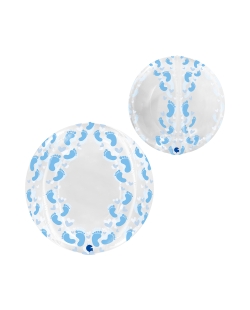Esfera Burbuja Cristal Pies Azul 48cm No Valv - Pkg (0,063m3)