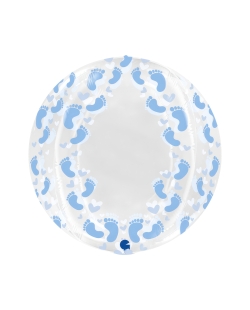 Esfera Burbuja Cristal Pies Azul 48cm No Valv - No Pkg (0,063m3)