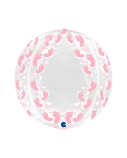 Esfera Burbuja Cristal Pies Rosa 48cm No Valv - No Pkg (0,063m3)