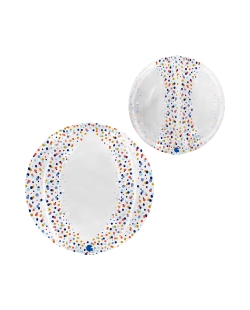 Esfera Burbuja Cristal Confeti 48cm No Valv - Pkg(0,063m3)