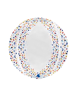 Esfera Burbuja Cristal Confeti 48cm No Valv - No Pkg (0,063m3)