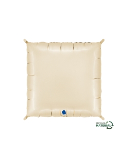 Forma Cuadrado Deco Bicolor Satin Crema Y Chocolate 44 X 44cm (0,041m3)