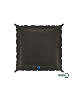 Forma Cuadrado Deco Bicolor Satin Negro Y Champan Platino 44 X 44cm (0,041m3)