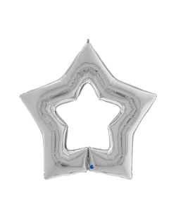 Forma Estrella Cadena Plateada 96X94cm (0,047m3)