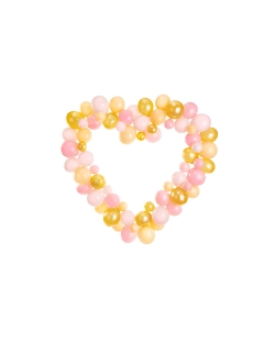 Guirnalda Tira 68 Globos Rosas/Oro 160cm ***OFERTA DTO NO ACUMULABLE