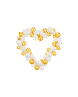 Guirnalda Tira 68 Globos Blancos Y Oro 160cm ***OFERTA DTO NO ACUMULABLE