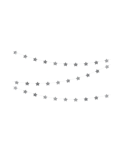 Guirnalda Estrellas Plata 3.6m ***OFERTA DTO NO ACUMULABLE