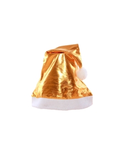 Gorro Navidad Metalizado Oro