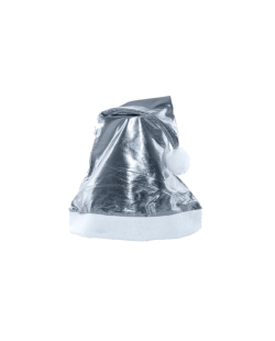 Gorro Navidad Metalizado Plata
