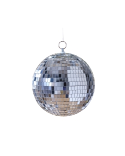 Decoracion Bola Disco Plata 20cm Mediana ***OFERTA DTO NO ACUMULABLE