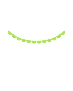Guirnalda Flecos Verde Manzana 3m ***OFERTA DTO NO ACUMULABLE