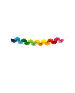 Guirnalda Abanicos Arcoiris Papel 2.5m ***OFERTA DTO NO ACUMULABLE