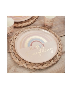 Platos Papel Arcoiris Happy Everything 25cm ***OFERTA DTO NO ACUMULABLE