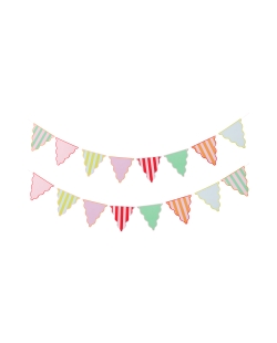 Banderin Banquete Brillante 4m Carton