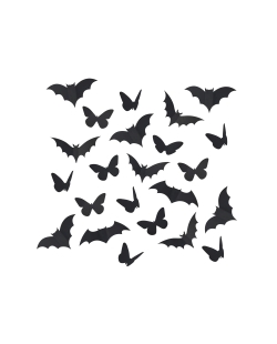 Murcielagos Y Mariposas 3D Papel