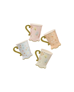 Vasos Taza Papel 250ml Fiesta Te 9,5 X 8cm