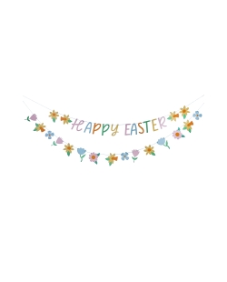 Pancarta Floral Happy Easter 2 X 2m Carton