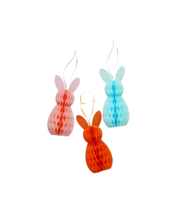 Decoracion Nido Abeja Conejo 10 X 24cm