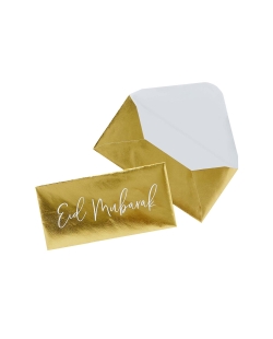 Sobres Dinero Oro Eid Mubarak 10 X 30cm
