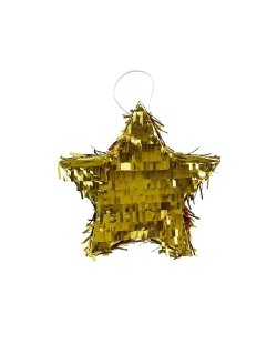 Piñata Estrella Oro 6 X 25 X 25cm
